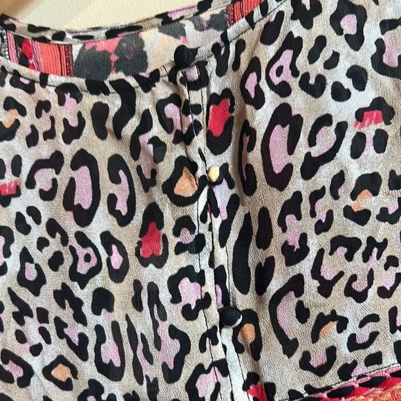 NWT Anthro Blank London Joelle Leopard Print Blouse Size M - Picture 6 of 9